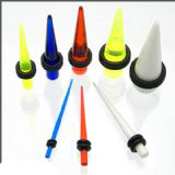 Colored UV Acrylic Tapers 12g to 4g Details