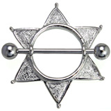 Sheriff Badge Nipple Shield Details