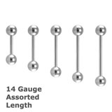 14g Steel Barbell 3/8