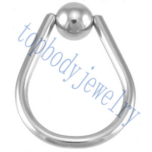 Teardrop Captive Ring Details