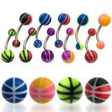 UV Basketball Belly Rings Details