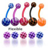 Flexible Checker Belly Ring Details