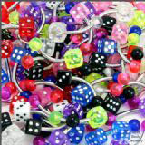 UV Dice Belly Ring Details