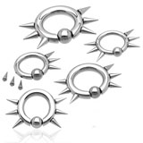 Removable Spikes Captive Ring Details