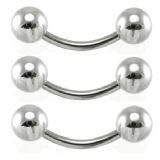 Steel Curved Barbell 14g Details