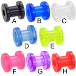 UV acrylic screw on flesh tunnel body piercing jewelry Details