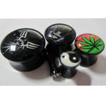 UV acrylic Logo picture flesh tunnel, ear plugs Details