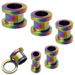 Anodized 316l stainless steel screw on flesh tunnel Details