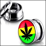 Anodized Externally thread logo picture 316l stainless steel screw on flesh tunnel,ear plugs,ear tap Details