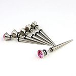 cz stone  316l stainless steel ear tapaer,ear expander body piercing jewelry,talons,tapers,tusks,pin Details