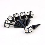 cz stone  316l stainless steel ear tapaer,ear expander body piercing jewelry,talons,tapers,tusks,pin Details