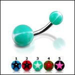 316l stainless steel belly rings with fancy collection UV balls, belly bars,navel ring,belly button  Details