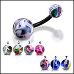 316l stainless steel belly rings with fancy collection UV balls, belly bars,navel ring,belly button  Details