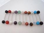 Anodized 316l stainless steel Tongue Barbells with collection uv balls, straight barbell, tongue rin Details