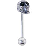 316l stainless steel Tongue Barbells with skull, straight barbell, tongue rings,body piercing jewelr Details