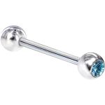 316l stainless steel Tongue Barbells with cz stone, straight barbell, tongue rings,body piercing jew Details