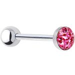 316l stainless steel Tongue Barbells with paved cz stones, straight barbell, tongue rings,body pierc Details