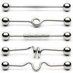 316l stainless steel spiral Tongue Barbells, straight barbell, tongue rings,body piercing jewelry Details