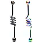 316l stainless steel spiral Tongue Barbells, straight barbell, tongue rings,body piercing jewelry Details