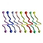 316l stainless steel spiral Tongue Barbells, straight barbell, tongue rings,body piercing jewelry Details