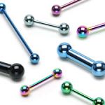Titanium 316l stainless steel Tongue Barbells, straight barbell, tongue rings,body piercing jewelry Details