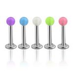 316l stainless steel labret with uv balls,body piercing jewelry,fashion jewelry,lip rings,labret pie Details