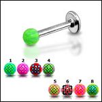 316l stainless steel labret with uv balls,body piercing jewelry,fashion jewelry,lip rings,labret pie Details