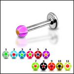 316l stainless steel labret with uv balls,body piercing jewelry,fashion jewelry,lip rings,labret pie Details