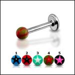 316l stainless steel labret with uv balls,body piercing jewelry,fashion jewelry,lip rings,labret pie Details