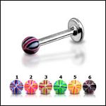 316l stainless steel labret with uv balls,body piercing jewelry,fashion jewelry,lip rings,labret pie Details