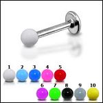 316l stainless steel labret with uv balls,body piercing jewelry,fashion jewelry,lip rings,labret pie Details