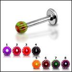 316l stainless steel labret with uv balls,body piercing jewelry,fashion jewelry,lip rings,labret pie Details