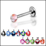 316l stainless steel labret with uv balls,body piercing jewelry,fashion jewelry,lip rings,labret pie Details