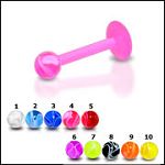 UV acrylic labret with balls,body piercing jewelry,fashion jewelry,lip rings,labret piercing Details