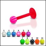 UV acrylic labret with balls,body piercing jewelry,fashion jewelry,lip rings,labret piercing Details