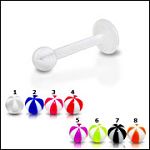 UV acrylic labret with balls,body piercing jewelry,fashion jewelry,lip rings,labret piercing Details