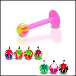 UV acrylic labret with balls,body piercing jewelry,fashion jewelry,lip rings,labret piercing Details