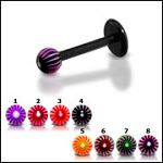 UV acrylic labret with balls,body piercing jewelry,fashion jewelry,lip rings,labret piercing Details