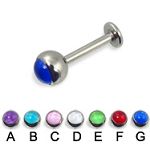 316l stainless steel labret with cz stone,body piercing jewelry,fashion jewelry,lip rings,labret pie Details