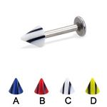 316l stainless steel labret with uv balls,body piercing jewelry,fashion jewelry,lip rings,labret pie Details