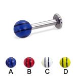 316l stainless steel labret with uv balls,body piercing jewelry,fashion jewelry,lip rings,labret pie Details