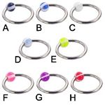 316l surgical steel captive with UV acrylic bead rings,BCR rings,body piercing jewelry, fashion jewe Details
