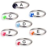 316l surgical steel captive with UV acrylic bead rings,BCR rings,body piercing jewelry, fashion jewe Details