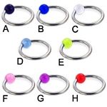 316l surgical steel captive with UV acrylic bead rings,BCR rings,body piercing jewelry, fashion jewe Details