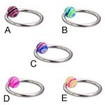 316l surgical steel captive with UV acrylic bead rings,BCR rings,body piercing jewelry, fashion jewe Details