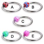 316l surgical steel captive with UV acrylic bead rings,BCR rings,body piercing jewelry, fashion jewe Details