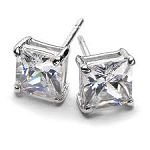 pricess cut,square cubic zircon stud earrings,grid square cubic zircon stud earrings,cz stud earring Details